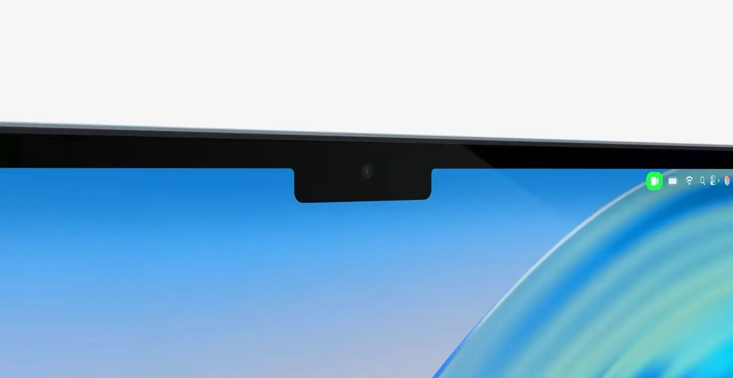 Тонкая рамка и вырез камеры на дисплее MacBook Air
